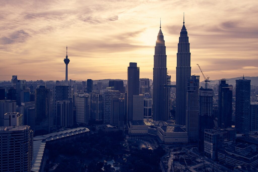 Sunrise over Kuala Lumpur city